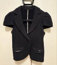 【美品】BURBERRY バーバリー 半袖 パフスリーブ ジャケット 38