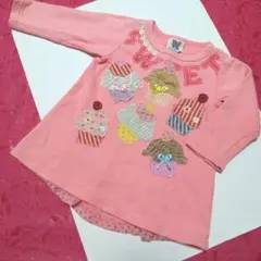 Vana Vana ピンク カップケーキ トレーナー 80cm