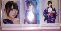 坂道シリーズ 浴衣写真 3枚セット　弓木奈於