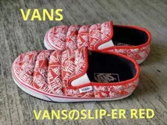 VANS スリッポン レッド ホワイト