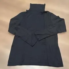 タートルネック　コットン黒　メンズ