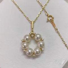 御木本 ミキモト MIKIMOTO K18 パール リボン ペンダントトップ | Mercari