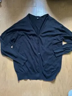 UNIQLO ブラックカーディガン　綿100%