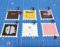 BTS 切手型 ステッカー お好きなの1枚 アルバムアート防弾少年団 韓国
