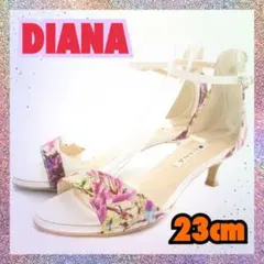 【美品】ダイアナ/DIANA/オープントゥサンダル/23センチ/ヒール5センチ