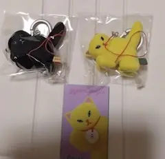 牛奶屋 玩偶吊飾 黑・黃 兩件組