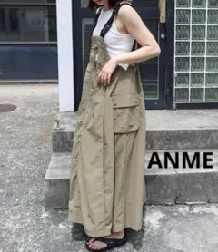 美品　ANME　アンメ　撥水加工ナイロンジャンパースカート