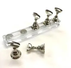 ネイル チップ スタンド マグネット タイプ シルバー デザイン ジェル