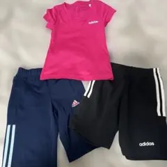 adidas ピンクジャージとショートパンツセット