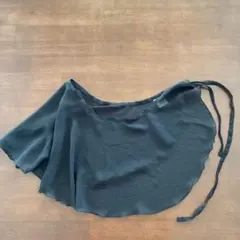 女児　チャコット黒 シフォン フレア巻きスカート バレエ用