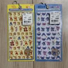ボンボンドロップシール ミニ スティッチ くまのプーさん ディズニー
