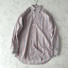 LANVIN ランバン ボタンダウンストライプ長袖シャツ 綿100% L〜LL