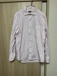 23区オム　ストライプシャツ 綿100% Lのサムネイル