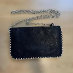 ZARAスタッズ ショルダーバッグ ブラック チェーン