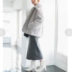 VIS（ビス）ボアブルゾン　グレー