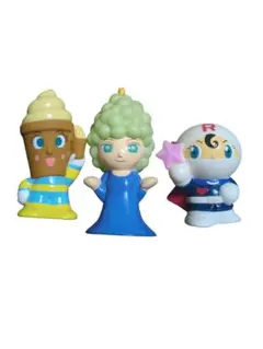 あつまれアンパンマン　ソフビ　ソフトクリームマン　マスカット姫　ロールパンナ