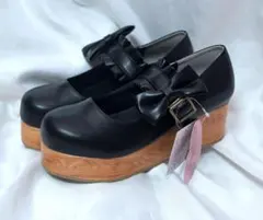 新品　しまむら　しまみさ　青木美沙子 靴　黒　LL　24.5　パンプス　コラボのサムネイル