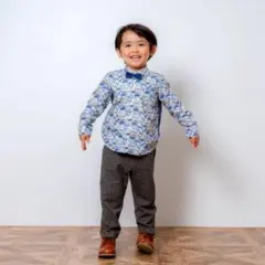 センスオブワンダー　リバティ　キューフォーザズー　動物柄 130cm 長袖シャツ