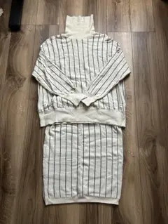 【ジャーナルスタンダード】ストライプ柄 長袖ニットセーター　&スカート