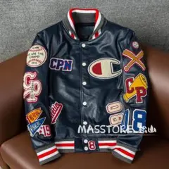 美品 メンズ 革ジャン スタジャン 牛革 本革 レザージャケット中綿S-5XL