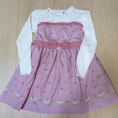 ワンピース 120cm ピンク/ホワイト