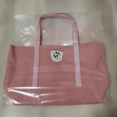 ラブラリーバイフェイラー オールドテディ ワッペン トートバッグ　ピンク