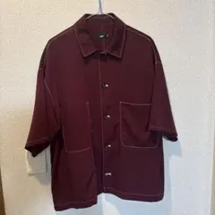 HARE 半袖シャツ ボルドー Sサイズのサムネイル