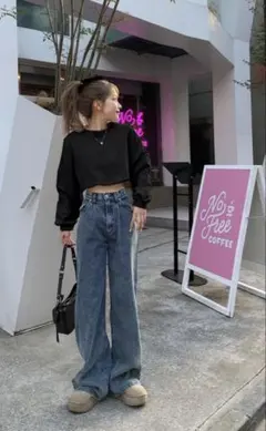 GRL ワイドデニムパンツ