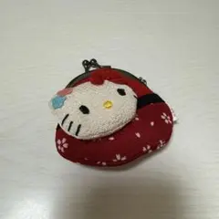 ハローキティ ちりめん　がまぐち　お財布　コインケース
