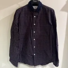 Adam et Ropé チェック柄ボタンダウンシャツ