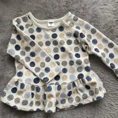 SIMPLE FREE ドット柄 長袖カットソー 90