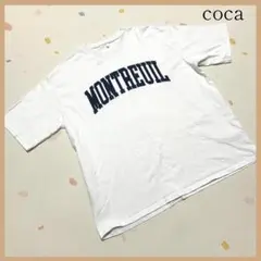 coca コカ Tシャツ 半袖 ロゴプリント ホワイト M レディース トップス