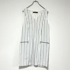 n1072【ザラベーシック】 Vネックストライプワンピース チュニック ジップ