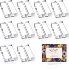 アクリル メモクリップ カードスタンド 写真立て メモスタンド メモホルダー