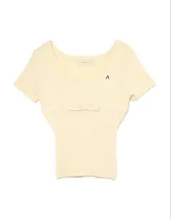 新品タグ付き andmary Waffle ribbon tops ivory ANDMARY アンドマリー Waffle ribbon tops ivory - メルカリ