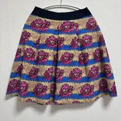 【LAURA ASHLEY】フレアスカート フラワー 花柄 サイズ1のサムネイル