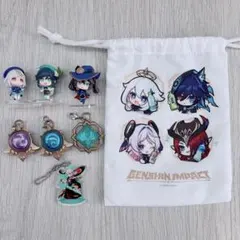 原神　フィギュア　神の目　アクキー　ポーチ