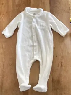PETIT BATEAU プチバトー足つきロンパース 67cm(6M)ベロア素材