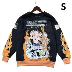 ベティ ブープ Betty Boop トレーナー スウェット 両面プリント S