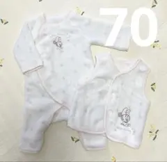 ミニーマウスロンパース　ベスト　セット 70