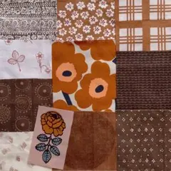 マリメッコ ミニウニッコ マンシッカマイト ヴィンテージ ハギレセット 茶系