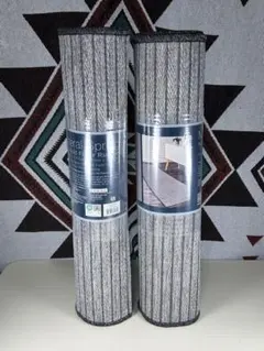 【２点セット】アクセントラグ◇ランナータイプ◇61cmx213cm◇グレー◇