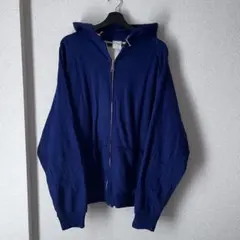 60s ヴィンテージ 裏サーマル ジップパーカー 紺 YKK ネイビー