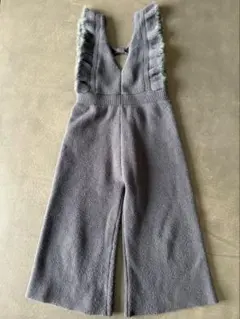 フリル付きグレーオーバーオール　120