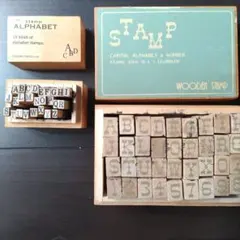 木製アルファベットスタンプ2種