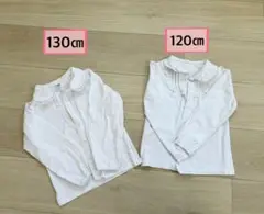 レース付き襟 長袖シャツ 120cm 130cm セット