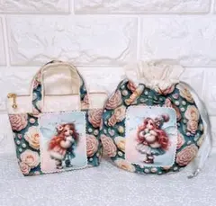 トート風ミニポーチ＆まぁるい巾着♡レディパネル❤︎フェアリー