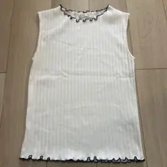 MOUSSY リブ メロウ タンクトップ ノースリーブ ホワイトのサムネイル