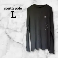south pole 【L】黒 長袖カットソー トップス サウスポールのサムネイル