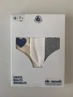 プチバトー　ショーツ　パンツ　3枚組　ハート